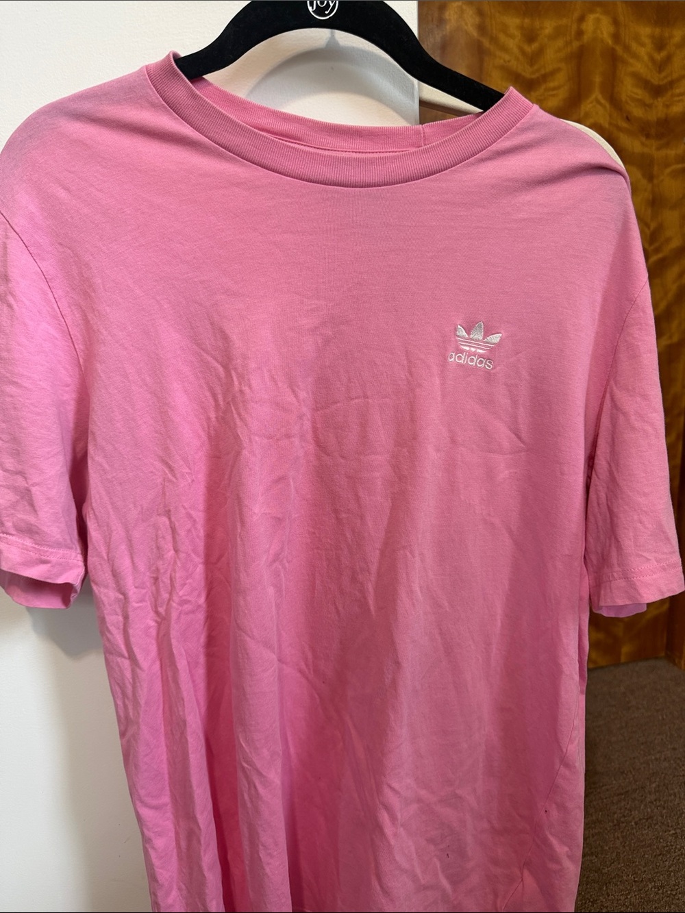 adidas Pink Trefoil Logo Short Sleeve Tee